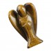 Carved Crystal Guardian Angel Figurine Pocket Stone Healing Craft Statue 1.5"   391495380584